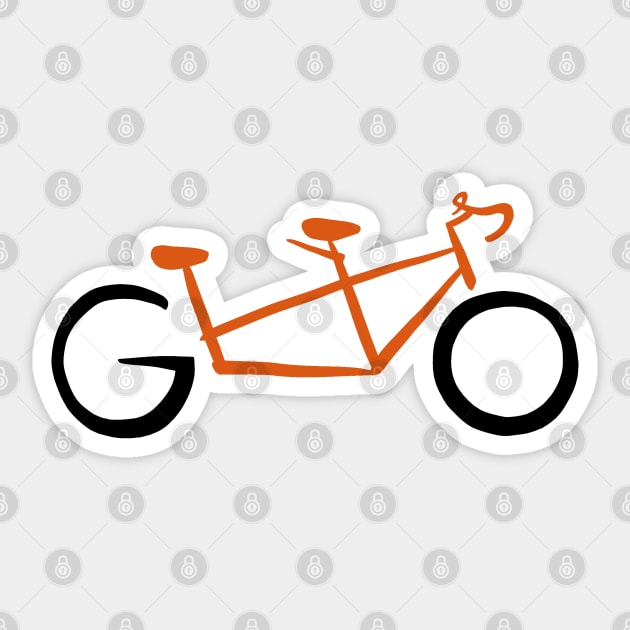 GO - orange Sticker by ashalye